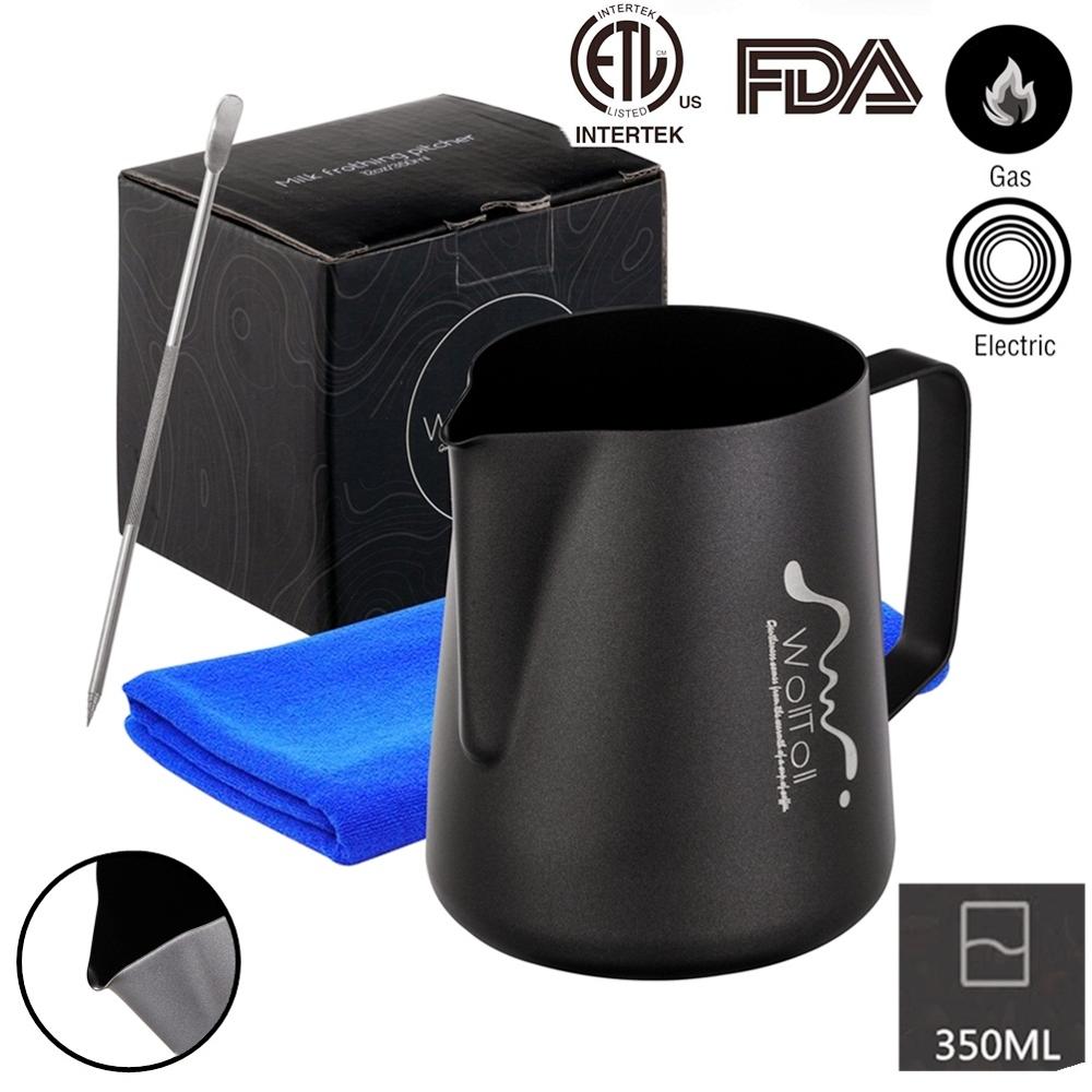 Non Stick Teflon Stainless Steel Milk Frothing Pitcher Espresso Coffee Barista Craft Latte Cappuccino Cream Frothing Jug Pitcher