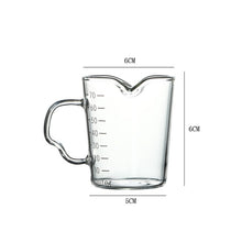 Load image into Gallery viewer, Heat-resistant glass measuring cup jigger for espresso coffee Double-mouthed ounce cup 70ml Small milk cup
