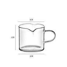 Load image into Gallery viewer, Heat-resistant glass measuring cup jigger for espresso coffee Double-mouthed ounce cup 70ml Small milk cup
